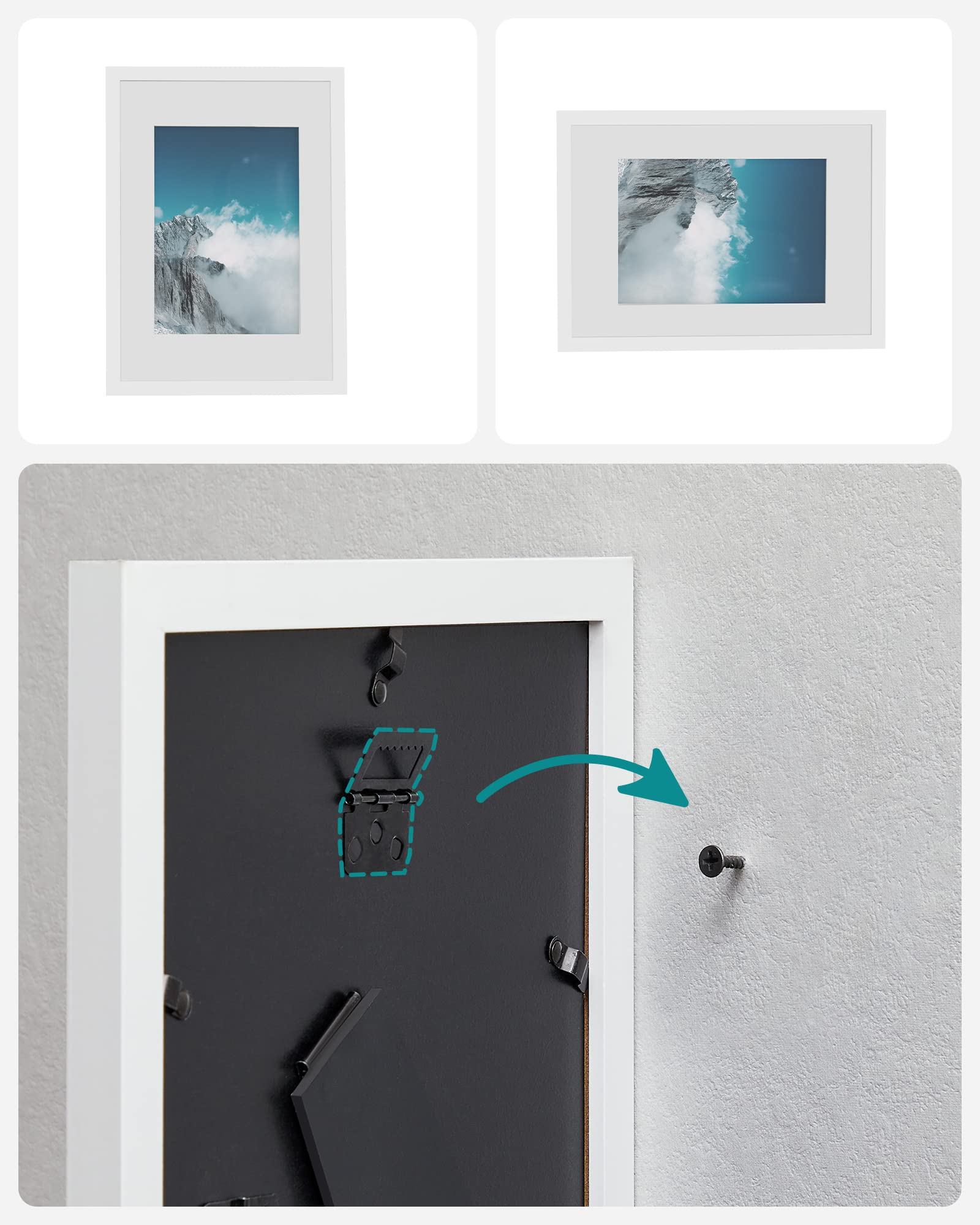 songmics-rpf011w01-bilderrahmen-wei-33x24-5-cm-f-r-a4-mit-passepartout image 3