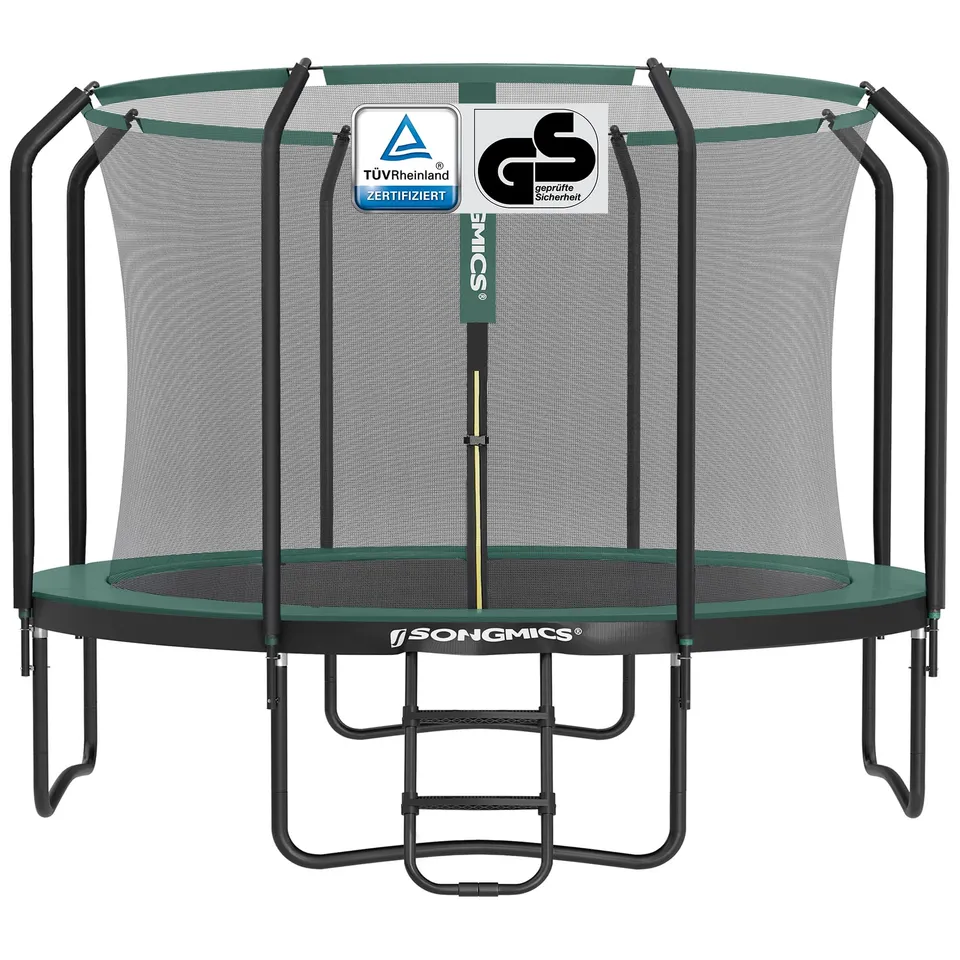 songmics-trampolin-outdoor-rund-244cm-mit-netz-und-leiter image 1