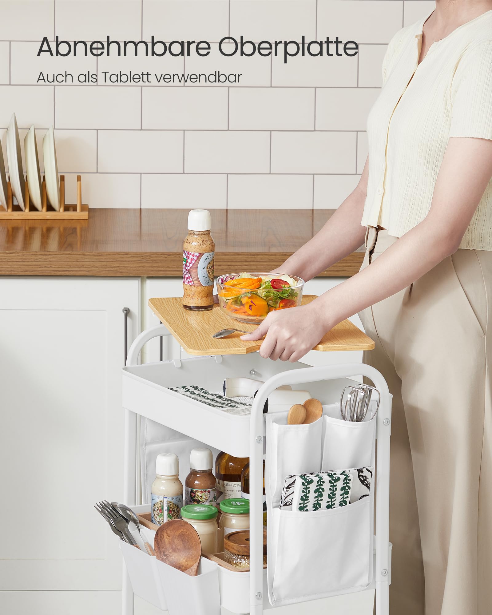 songmics-rollwagen-lrc036w01-k-chenwagen-mit-3-ablagen-wolkenwei image 3