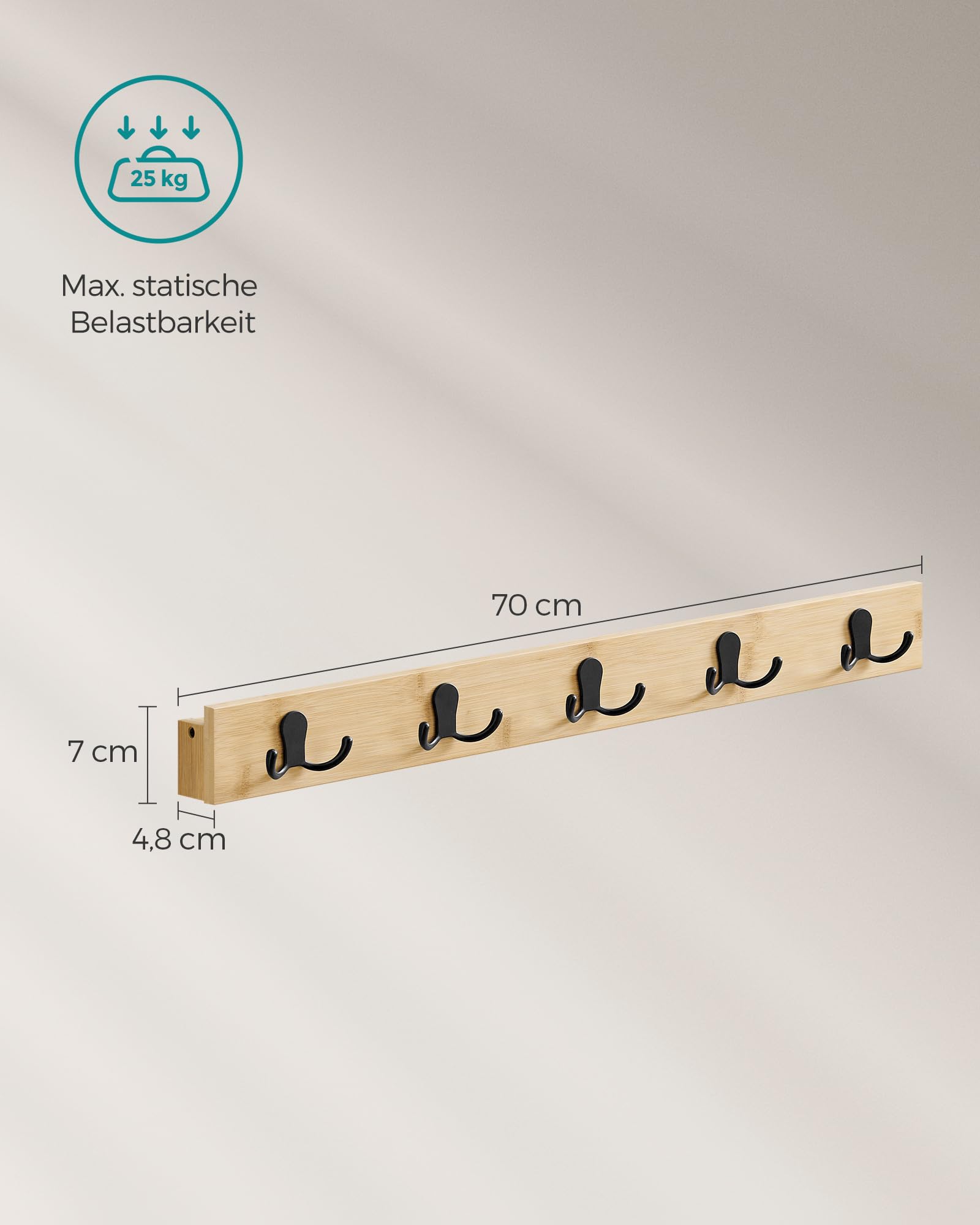 songmics-wandgarderobe-lcr005n01-naturbeige-bambus-5-haken image 3
