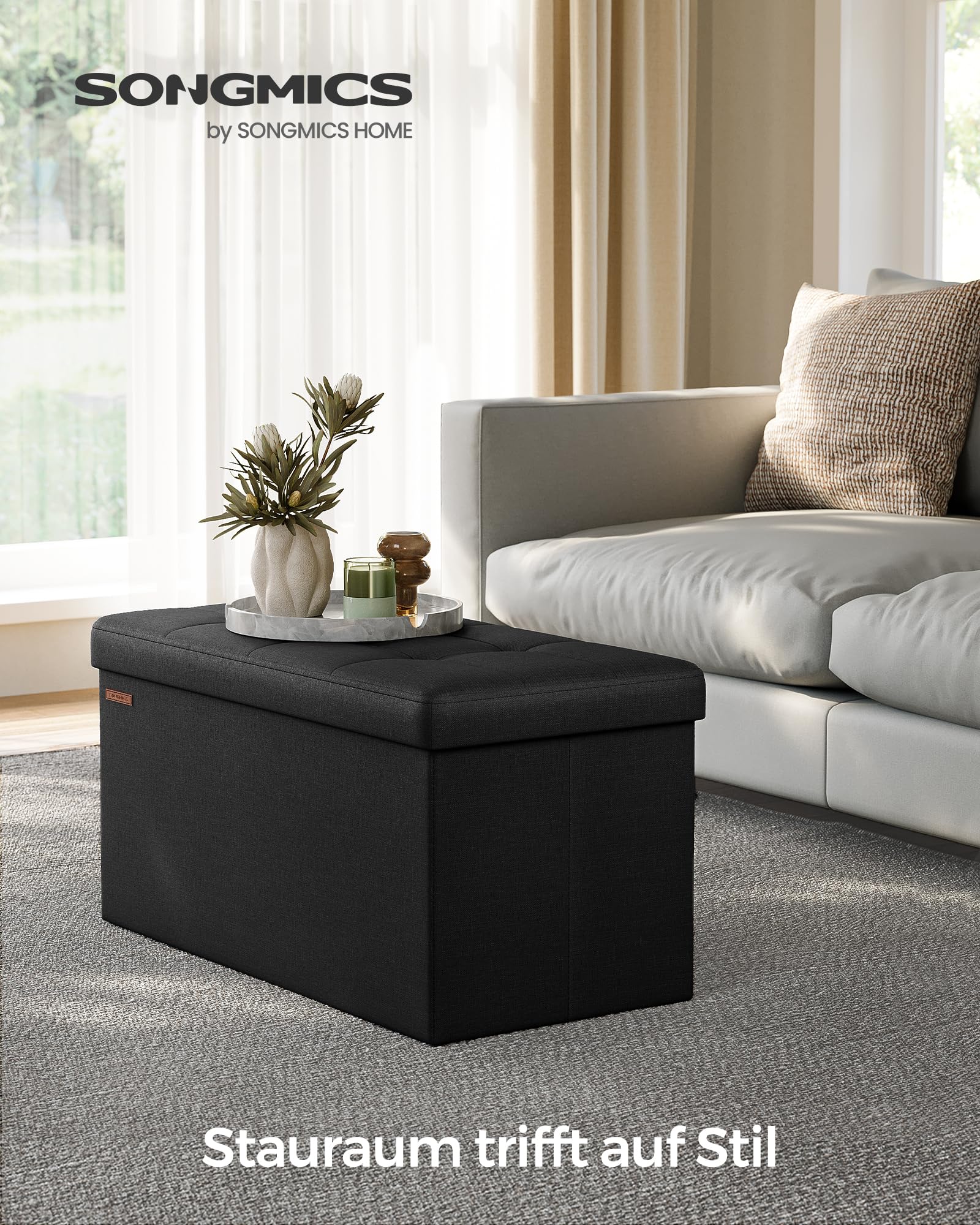 songmics-sitzhocker-mit-stauraum-lsf047b01-sitzbank-38-x-76-x-38-cm-tintenschwar image 3