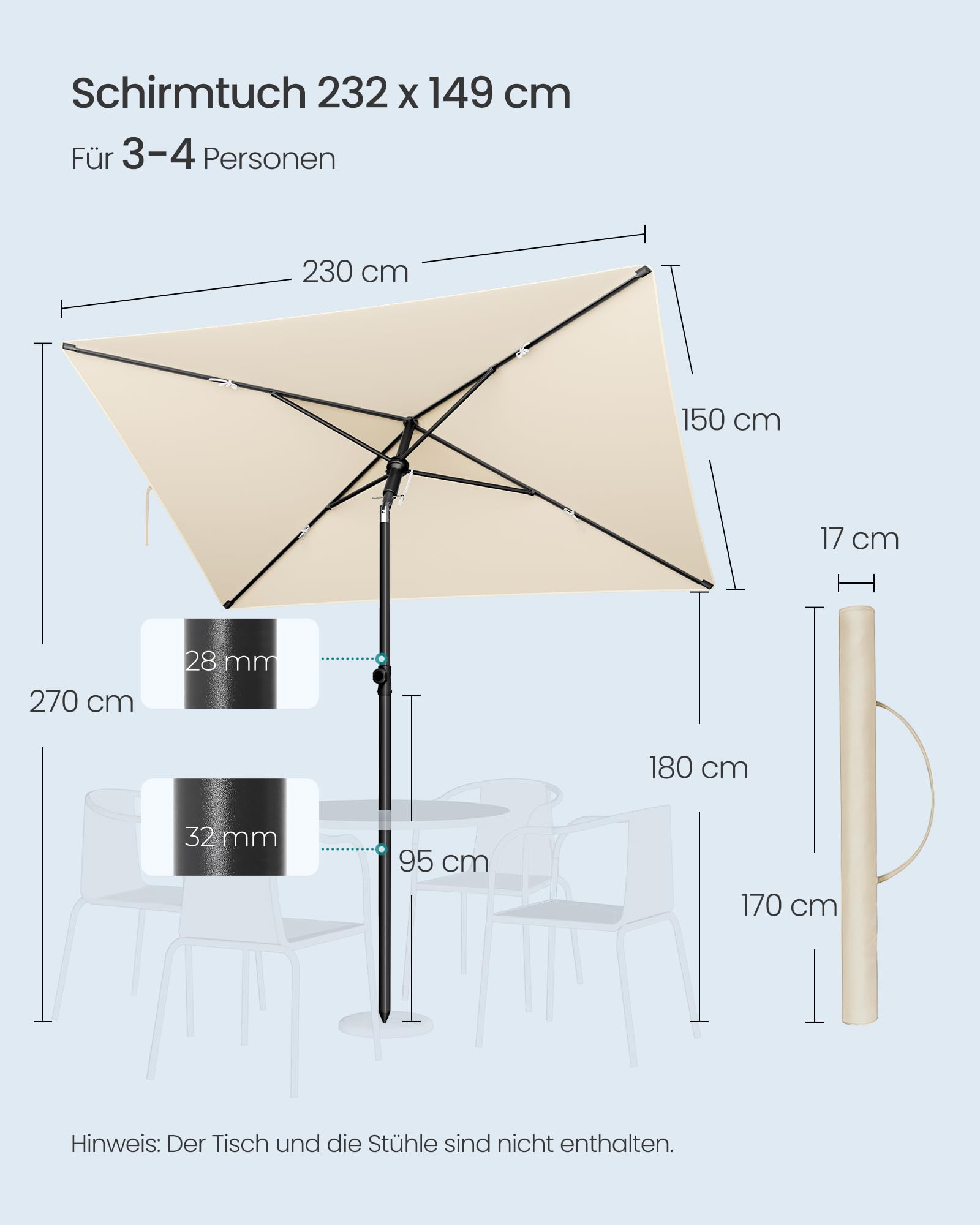 songmics-sonnenschirm-balkon-rechteckig-232-x-149-cm-knickbar-upf-50 image 5