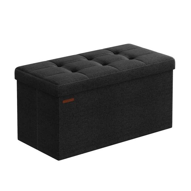 songmics-sitzhocker-mit-stauraum-lsf047b01-sitzbank-38-x-76-x-38-cm-tintenschwar image 1