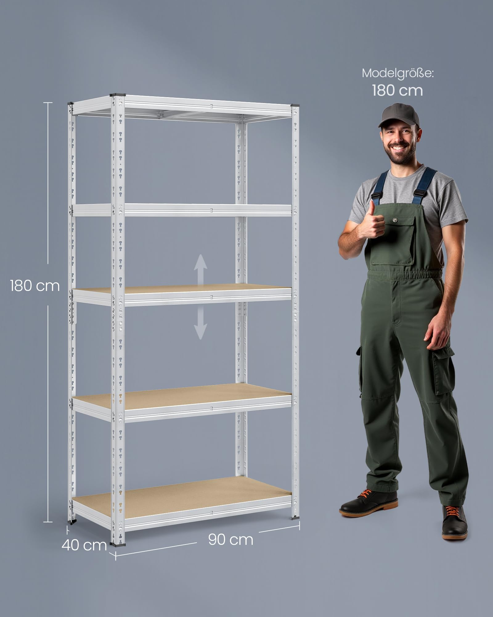 songmics-schwerlastregal-glr455e01-2er-set-40x90x180-cm-silbern-bis-875-kg image 2