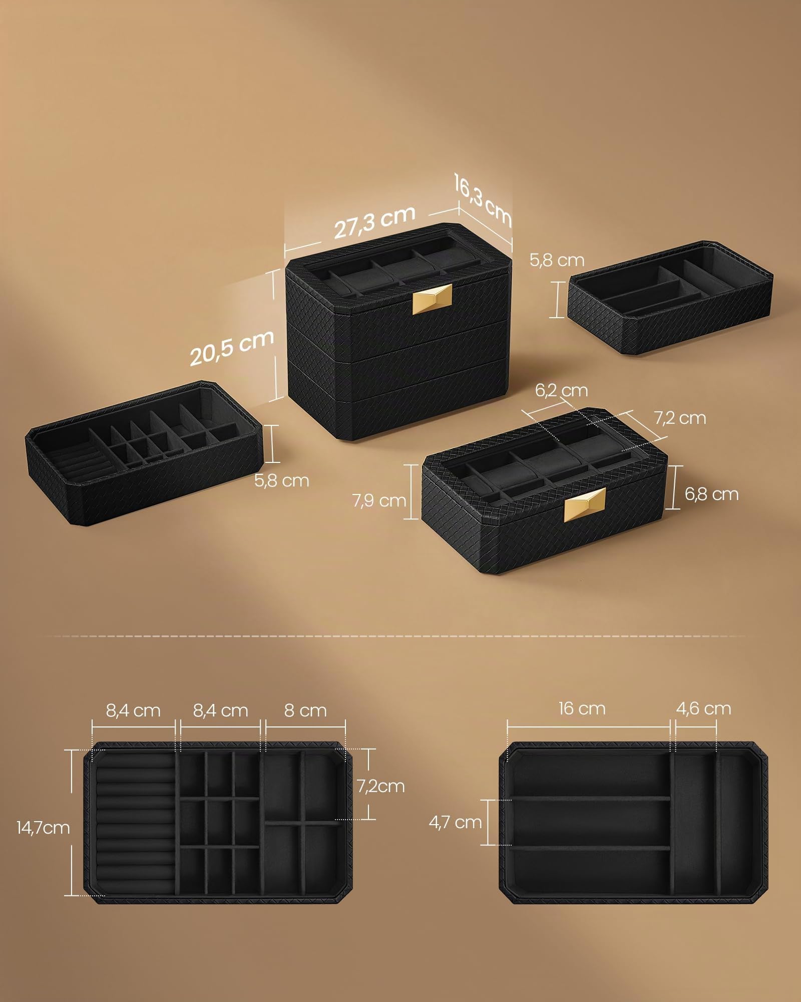 songmics-home-ronne-uhrenbox-3-ebenen-f-r-8-uhren-schwarz-jwb021b01 image 4