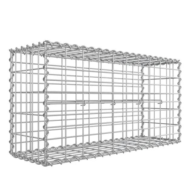 songmics-gabionenkorb-ggb153-steinkorb-100-x-50-x-30-cm-verzinkt-silber image 1
