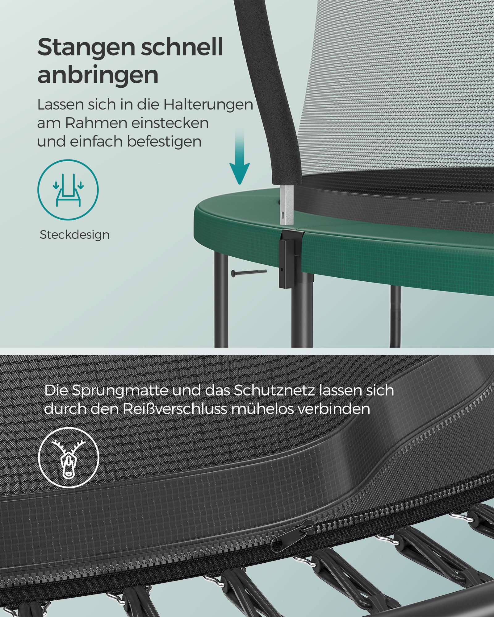 songmics-federloses-trampolin-outdoor-244-cm-gartentrampolin-mit-sicherheitsnetz image 5