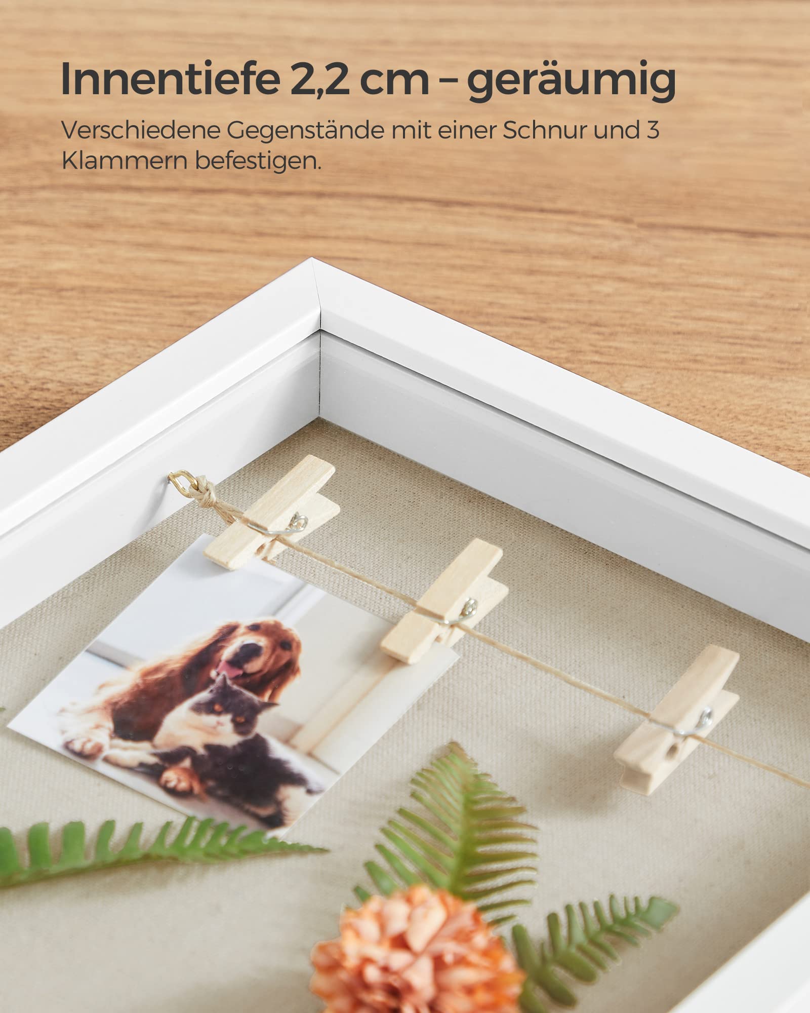 songmics-3d-bilderrahmen-rpf007w01-wei-22-5-x-27-5-cm image 4