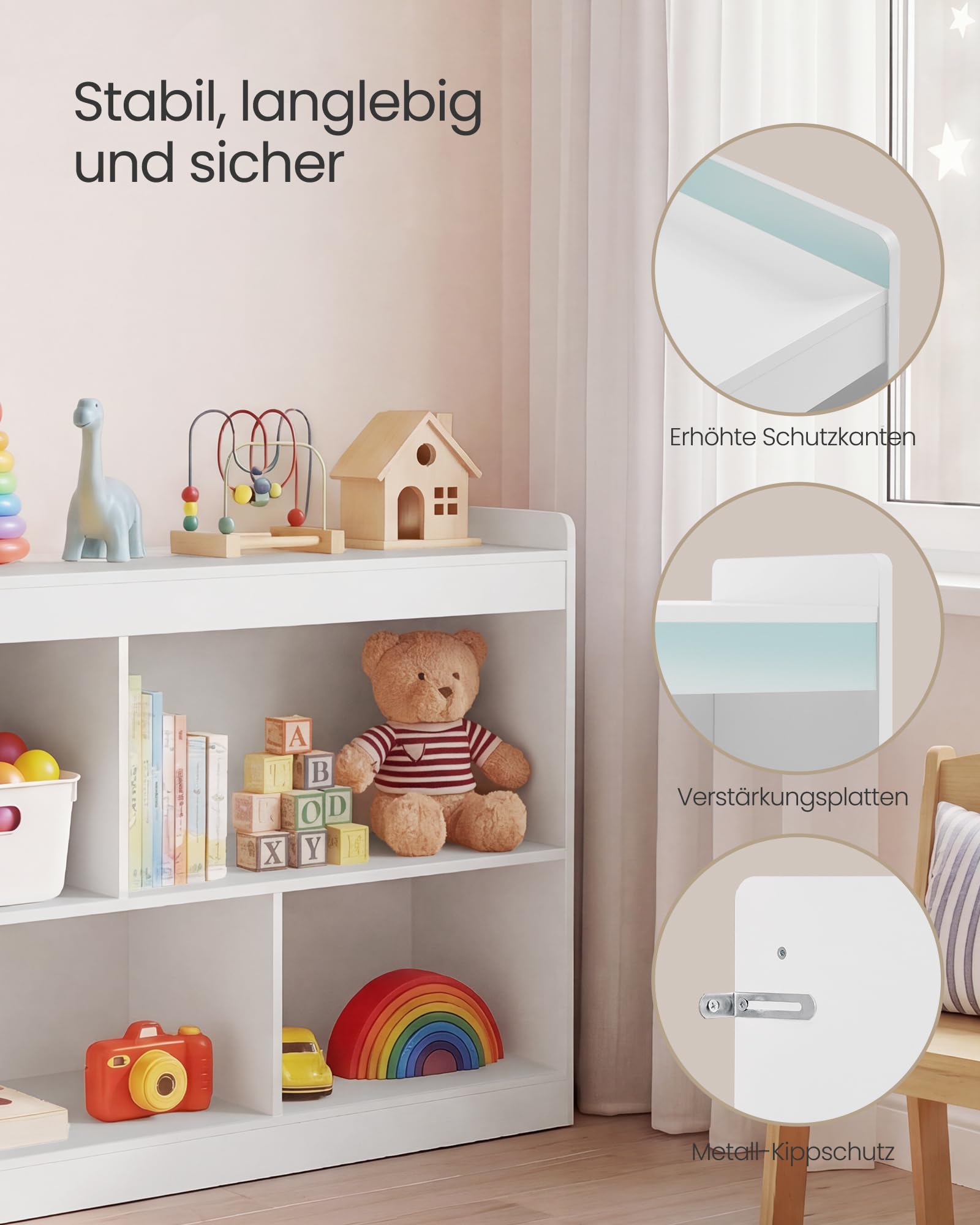 songmics-kinderregal-5-f-cher-30-x-112-2-x-65-cm-spielzeugaufbewahrung image 5