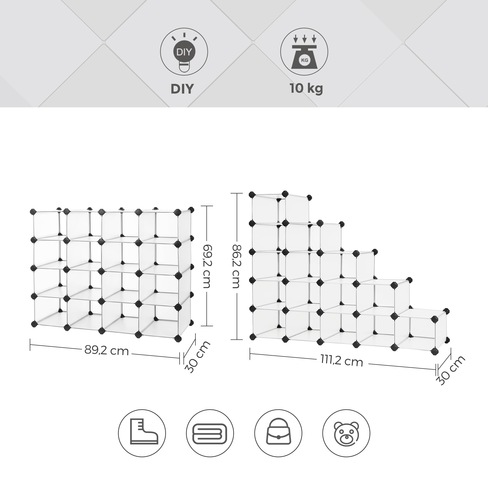 songmics-schuhregal-lpc445w02-steckregal-mit-15-f-chern-30-x-111-2-x-86-2-cm-wei image 3