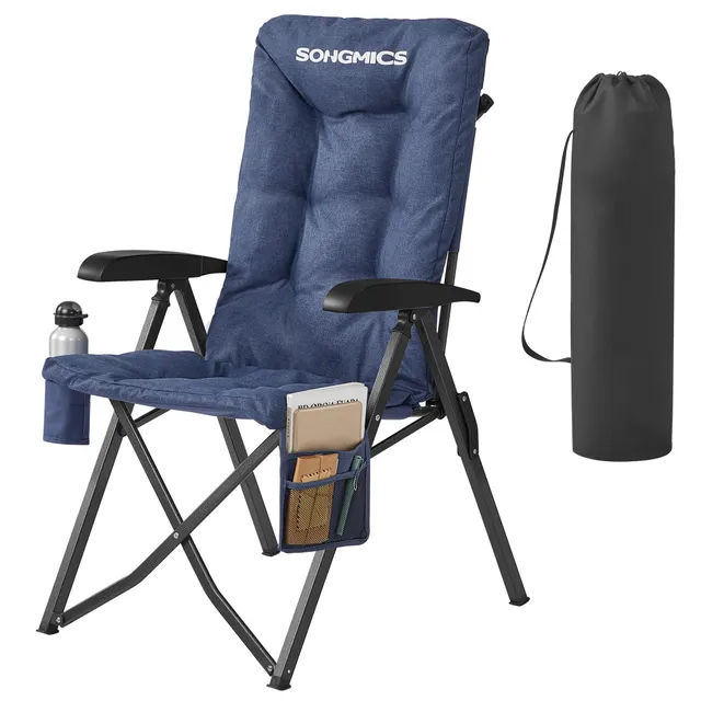 songmics-gcb016qz01-campingstuhl-verstellbar-blau-gepolstert image 1