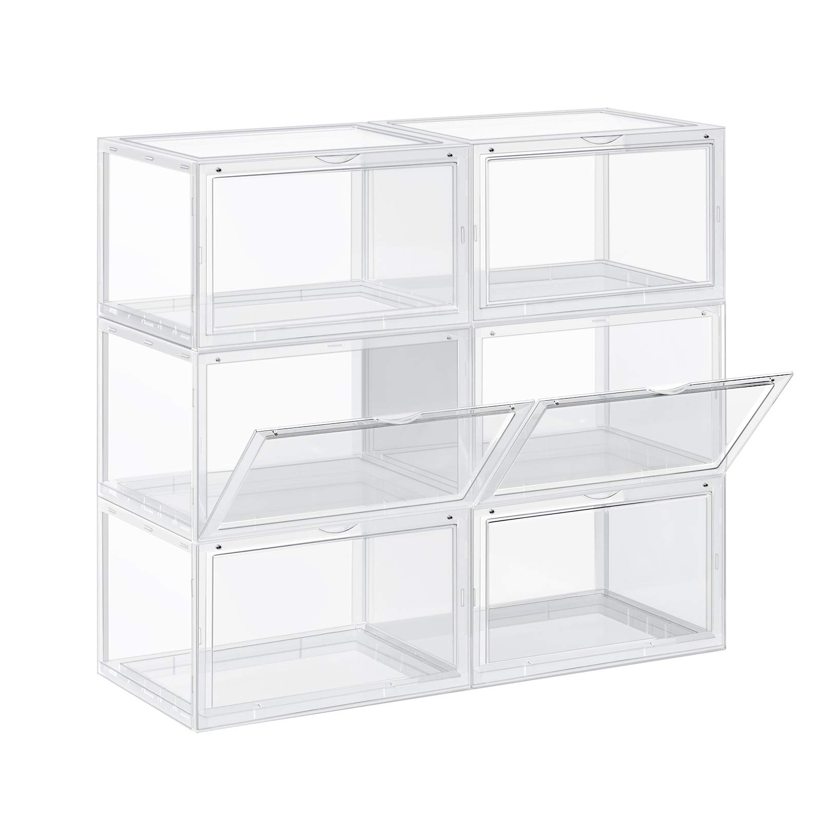 songmics-lsp06cw-schuhboxen-6er-set-transparent-gr-e-46-28-x-36-x-22-cm image 1