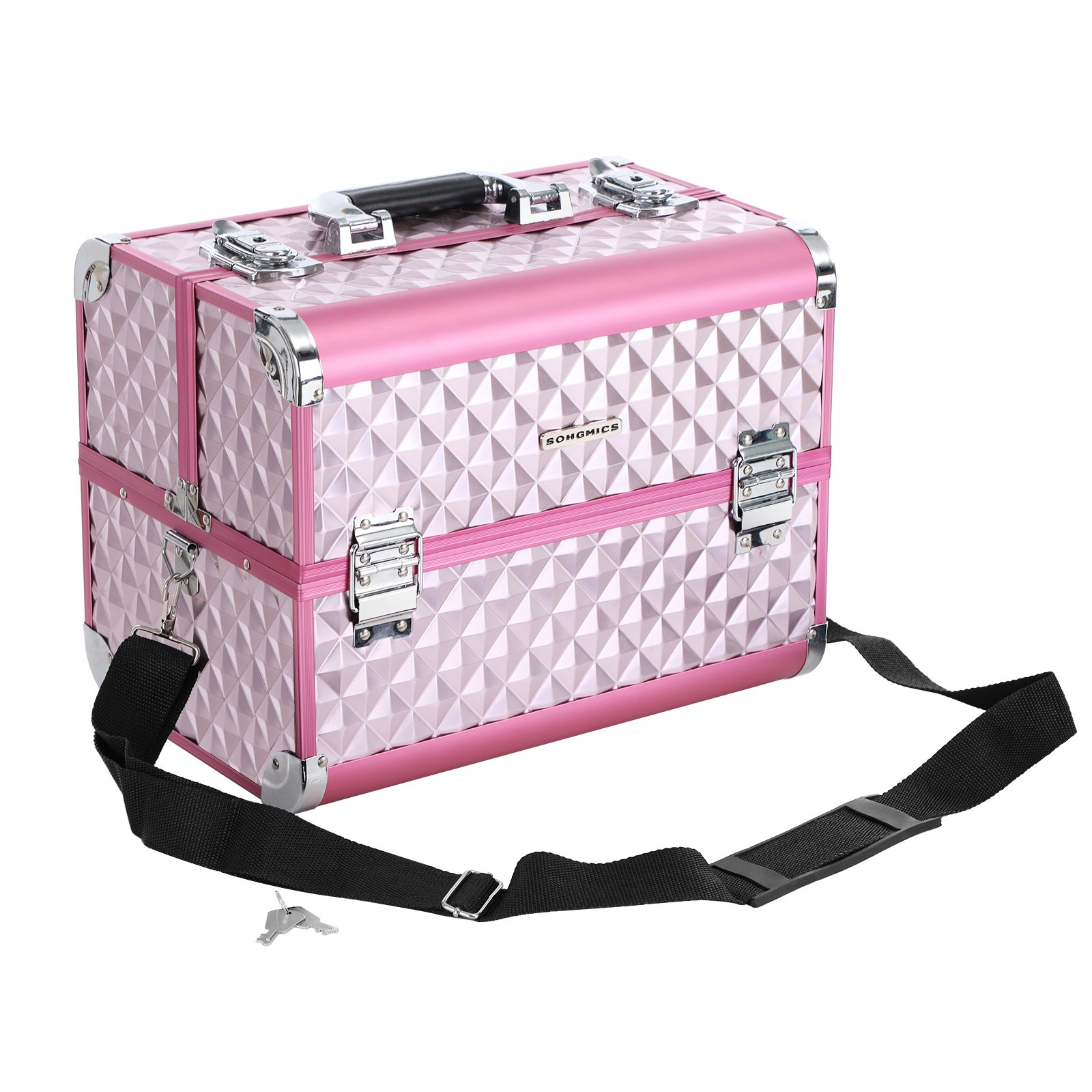 songmics-kosmetikkoffer-jbc319p-schminkkoffer-36-x-28-x-23-cm-silbernes-pink image 6