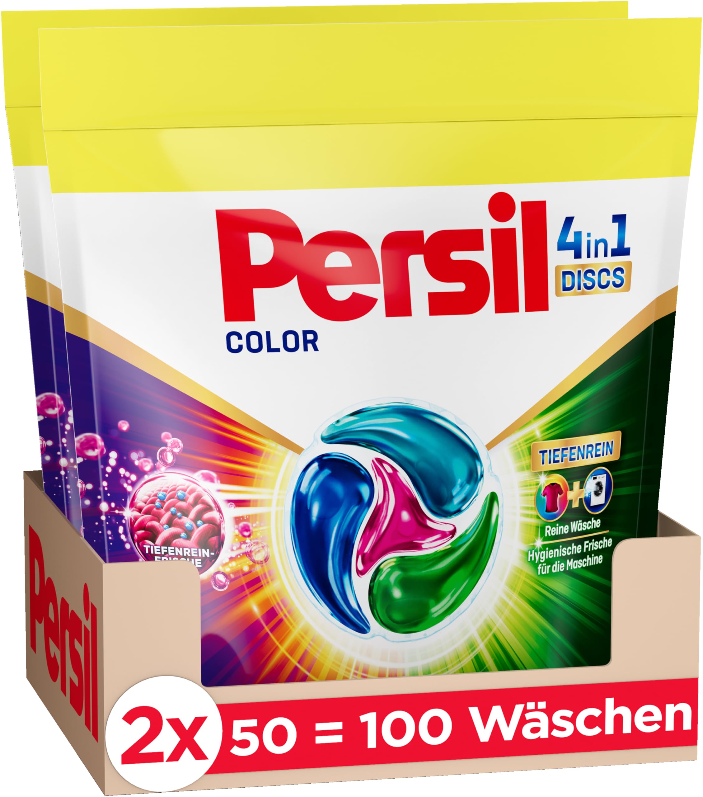 persil-color-4in1-discs-tiefenrein-frische-100-waschladungen image 1