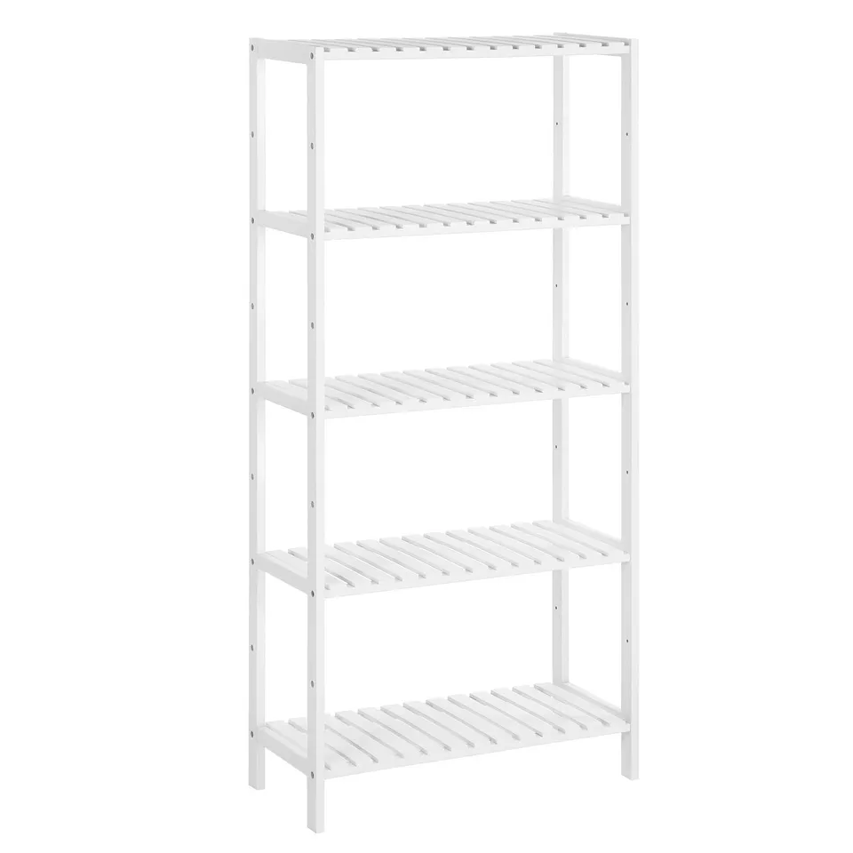 songmics-bcb35wt-standregal-bambus-5-ebenen-26-x-60-x-130-cm-wolkenwei image 1