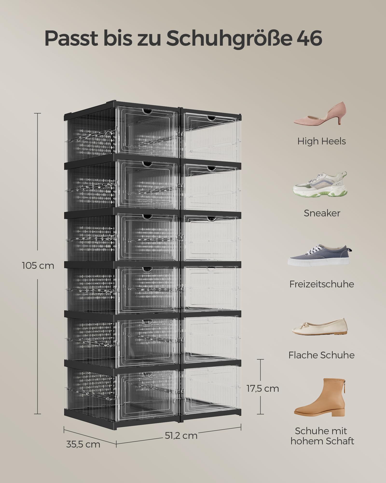songmics-schuhschrank-2er-set-lsp206b01-12-schuhboxen-transparent-tintenschwarz- image 2