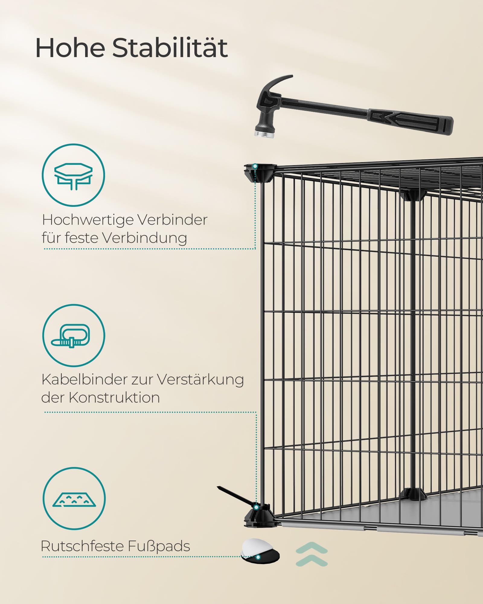 songmics-lpi010b01-kleintierk-fig-xl-laufstall-102-x-51-x-51-cm-schwarz image 7