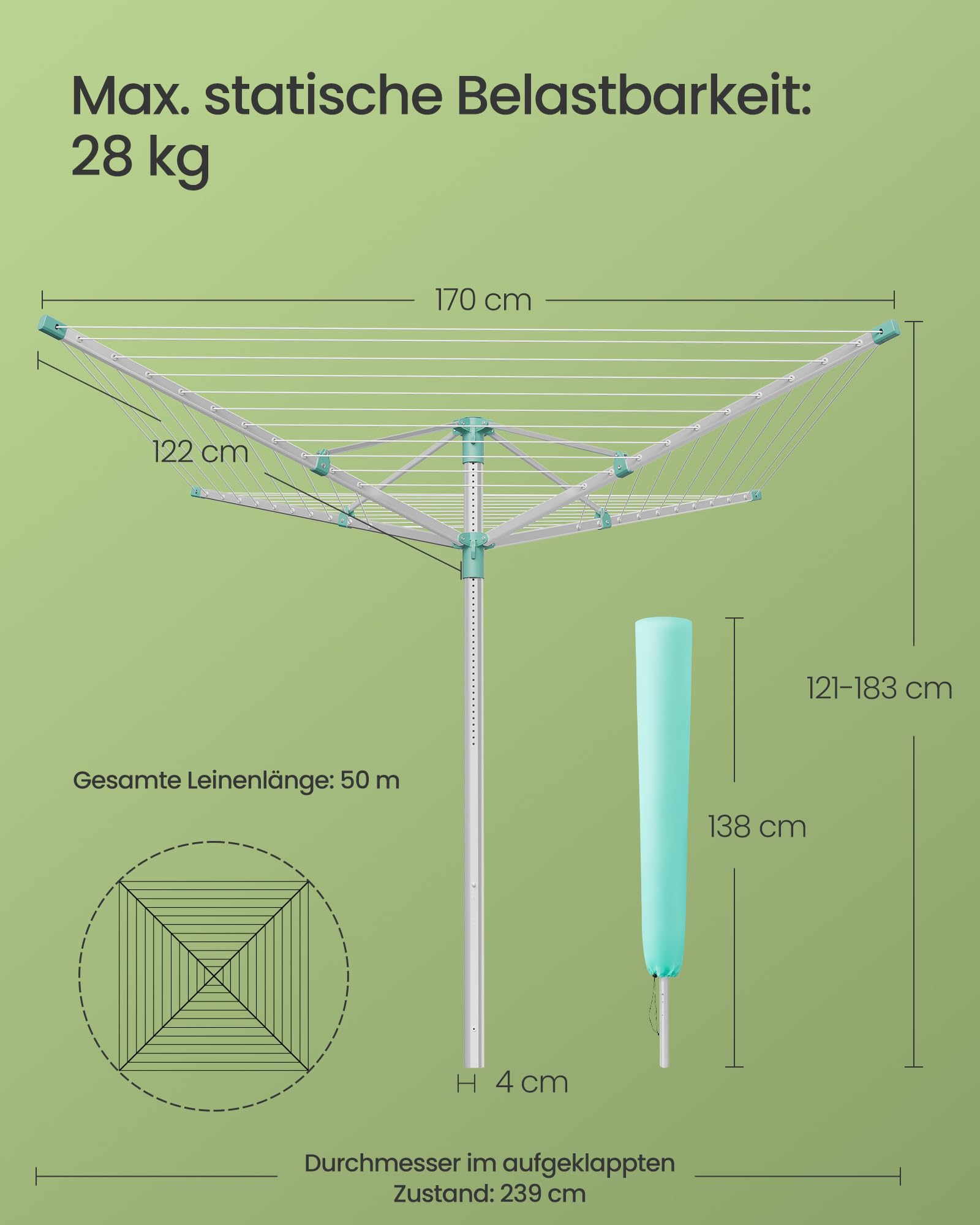 songmics-w-schespinne-h-henverstellbar-50-m-leine image 6
