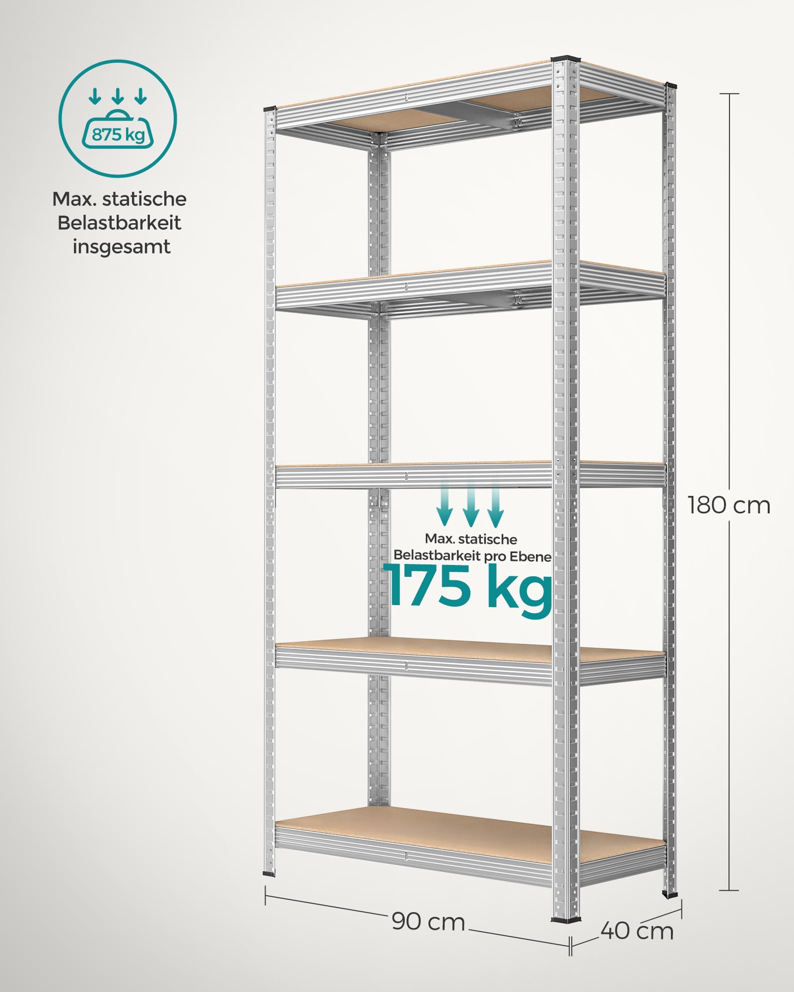 songmics-schwerlastregal-glr040e02-2er-set-90x40x180-silber image 2