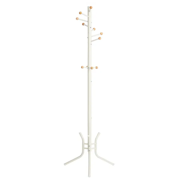 songmics-garderobenst-nder-11-kugelhaken-stahl-173-cm-wei-rcr028w01 image 1