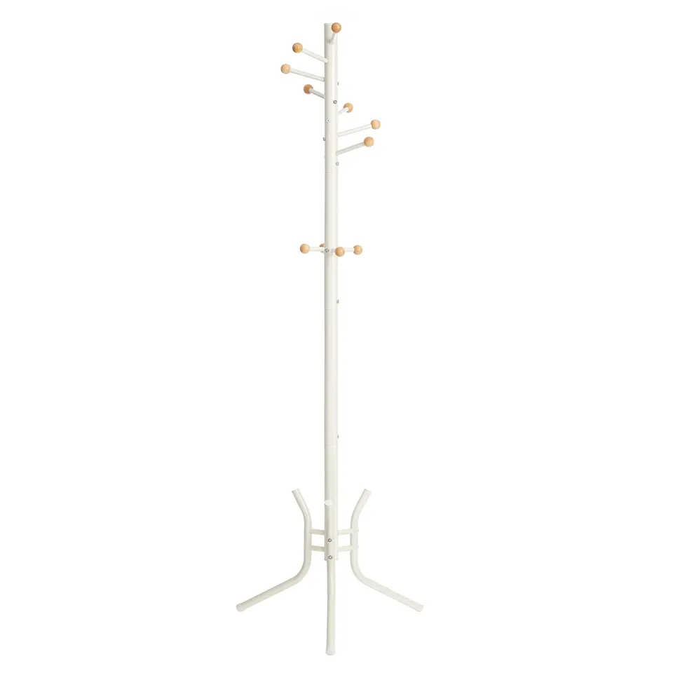songmics-garderobenst-nder-11-kugelhaken-stahl-173-cm-wei-rcr028w01 image 1