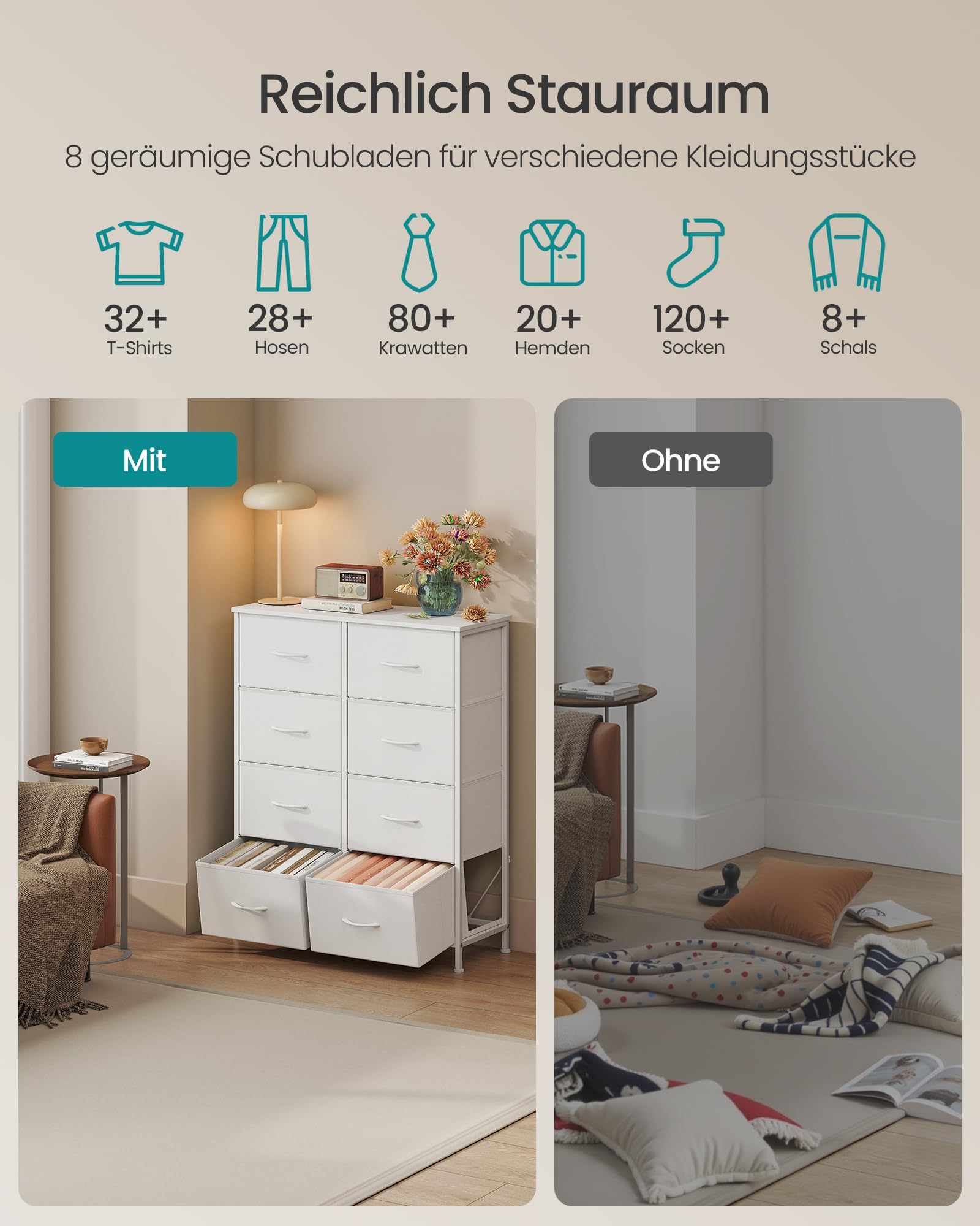 songmics-bellah-kommode-lgs124wh01-mit-8-schubladen-wolkenwei-schneewei image 4