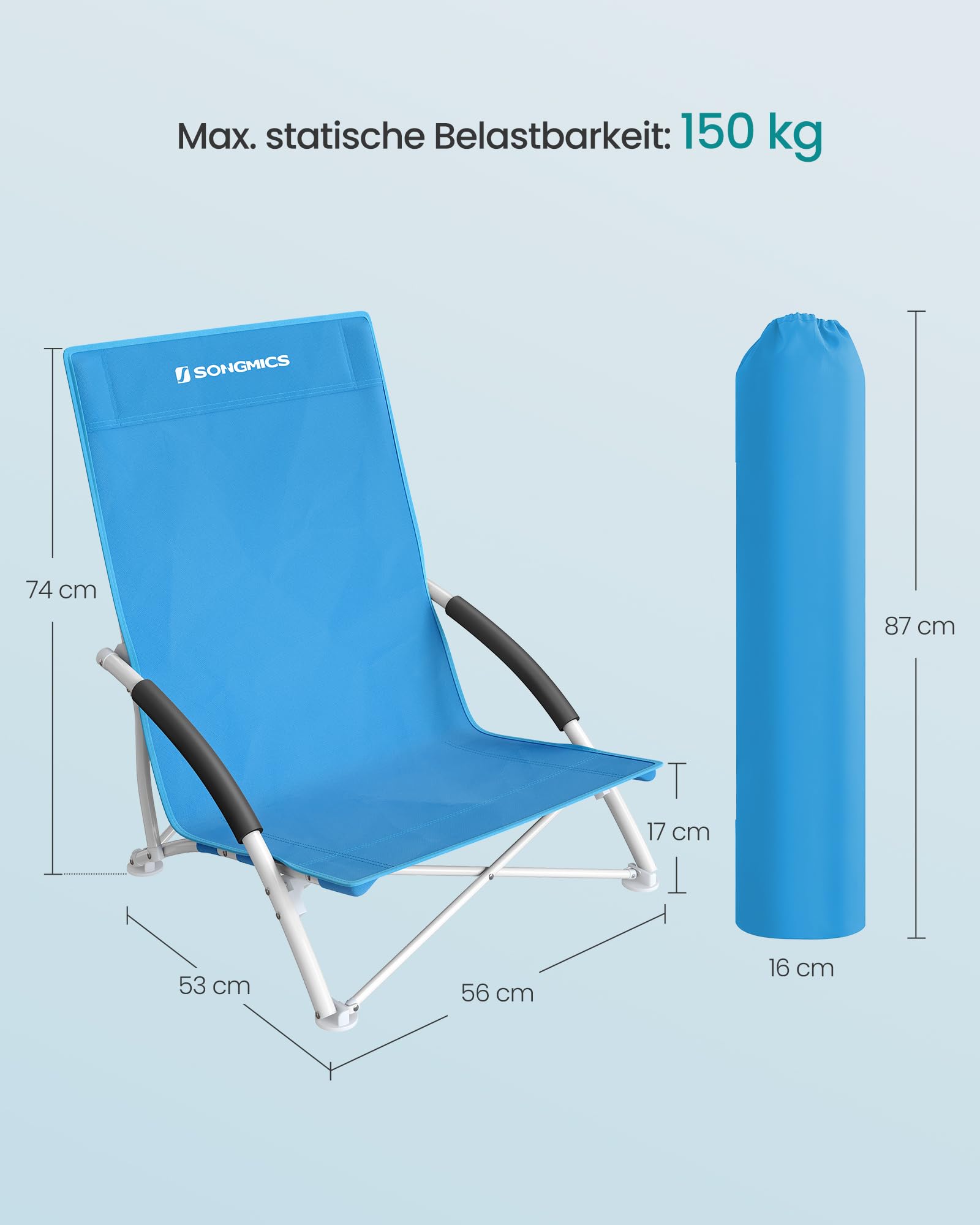 songmics-strandstuhl-klappbar-mit-hoher-r-ckenlehne-blau image 2