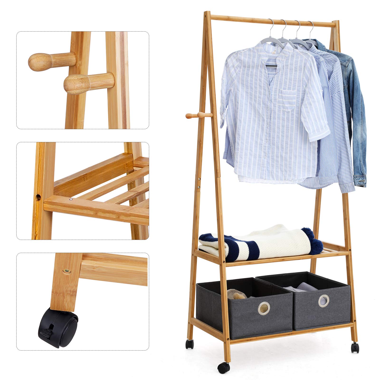 songmics-garderobenst-nder-mit-rollen-kleiderst-nder-bambus image 5
