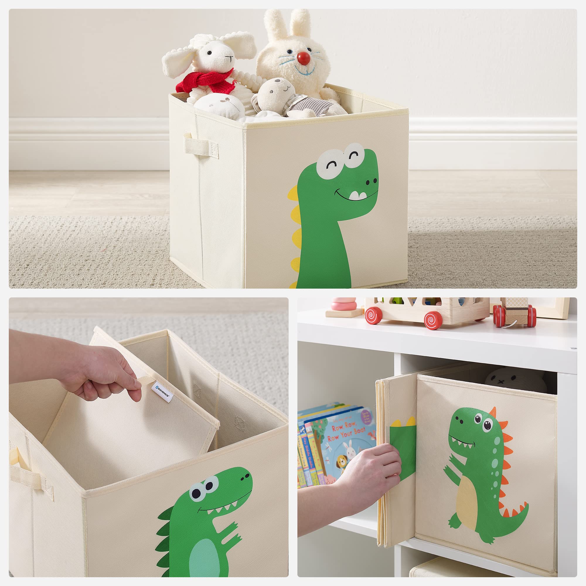 songmics-aufbewahrungsbox-rfb704w03-3er-set-stoffbox-30-x-30-x-30-cm-dinosaurier image 6