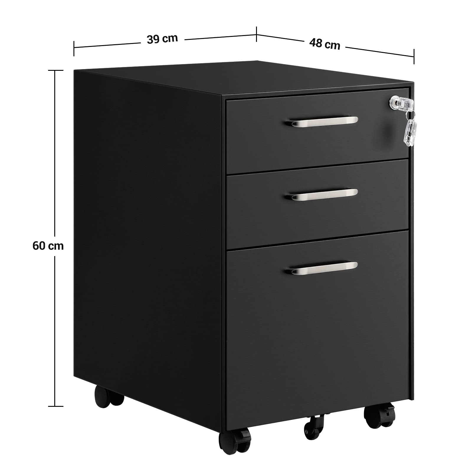 songmics-rollcontainer-ofc010b01-aktenschrank-aus-stahl-mit-3-schubladen-schwarz image 3
