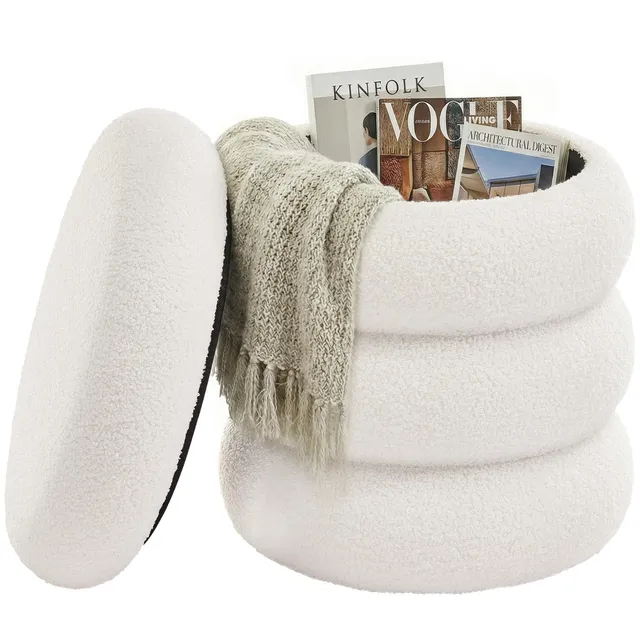 songmics-schminkhocker-rund-mit-stauraum-30-l-teddyfleece image 1
