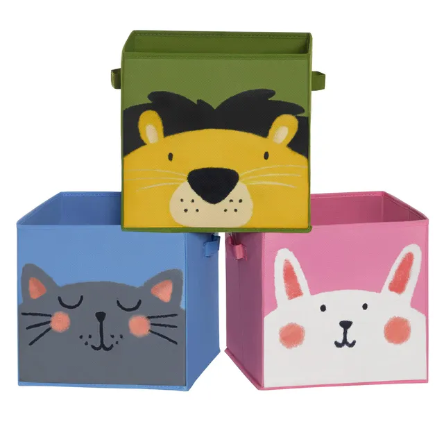 songmics-aufbewahrungsbox-3er-set-30x30x30-cm-tier-motiv image 1