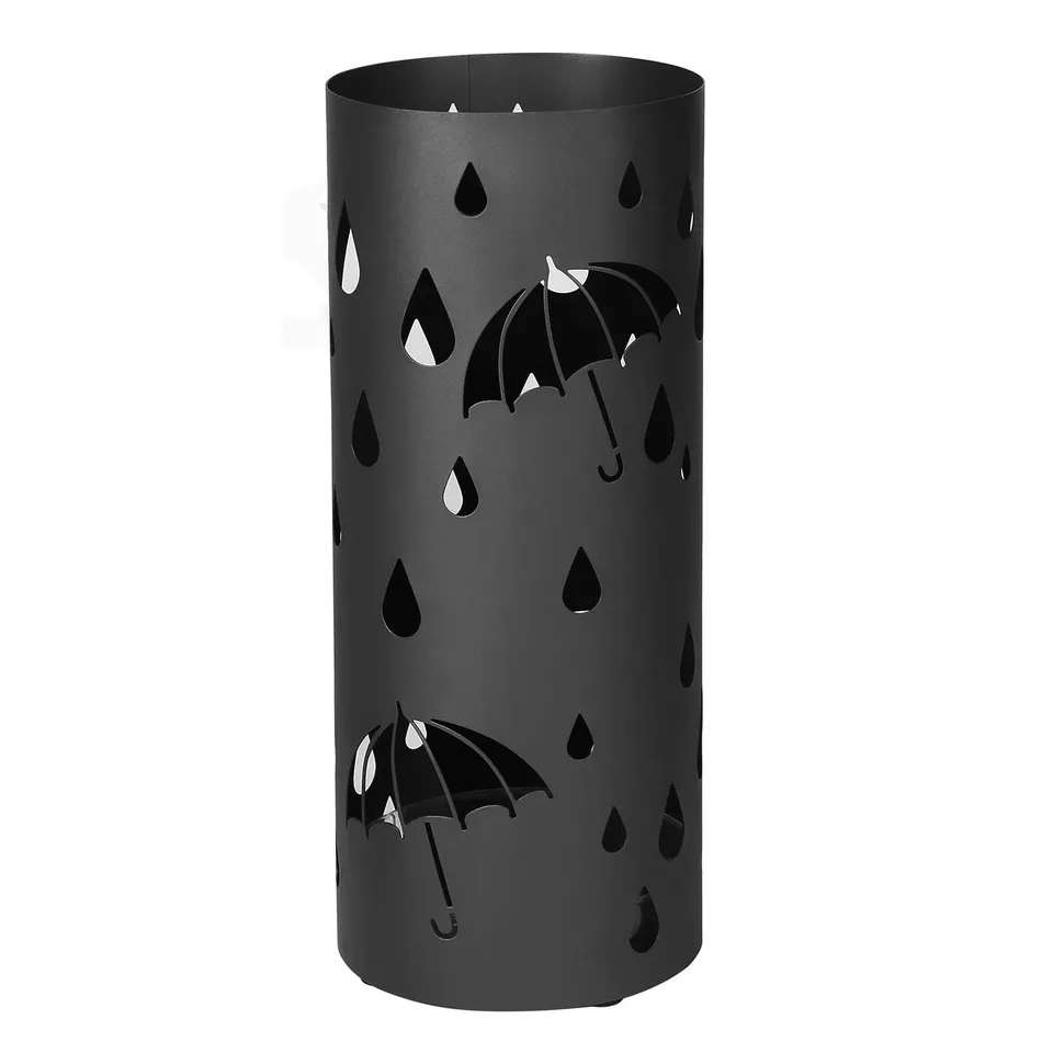 songmics-schirmst-nder-luc23b-rund-metall-matt-schwarz-49-x-19-5-cm image 1