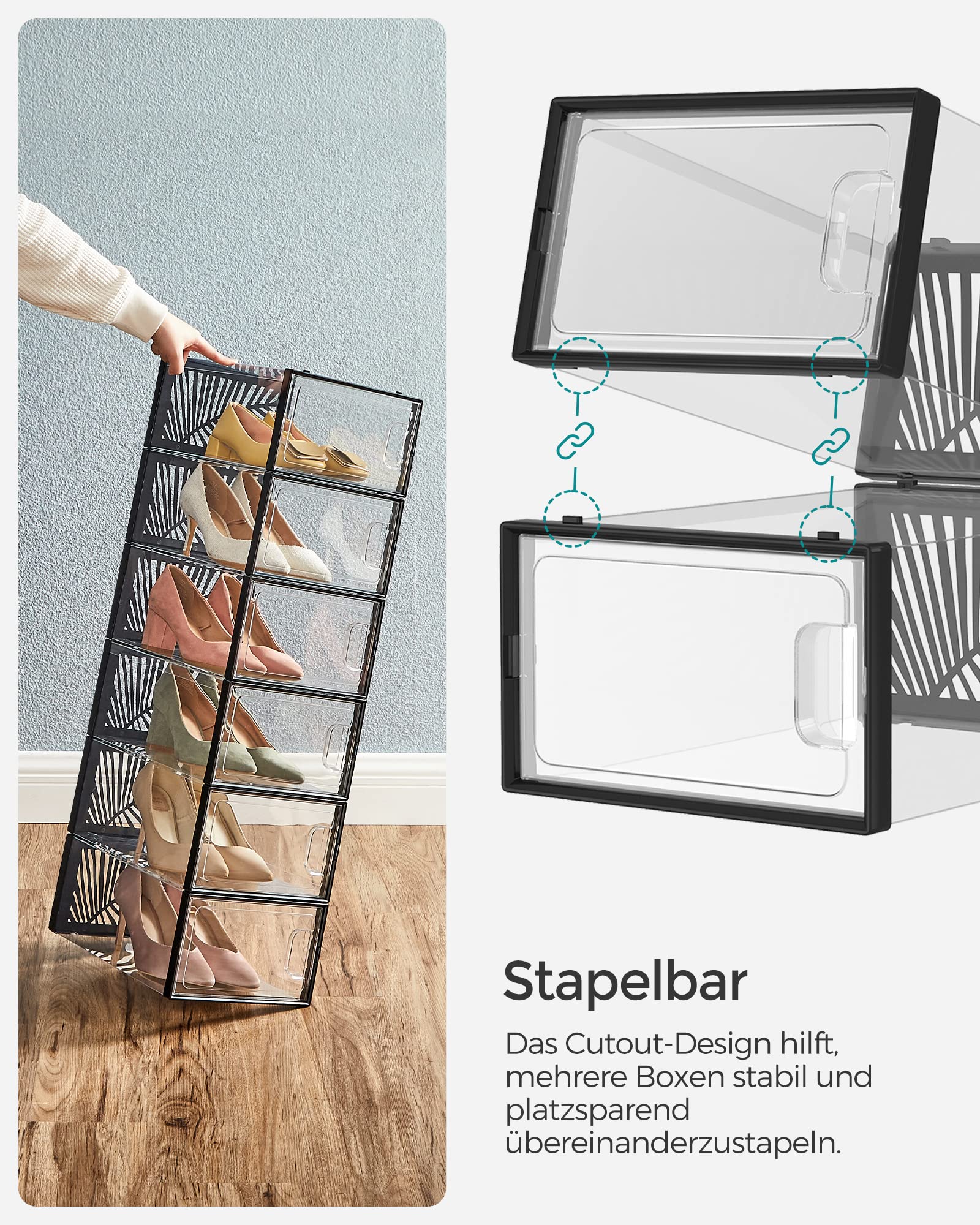 songmics-schuhboxen-18er-set-transparent-schwarz-stapelbar-bis-gr-e-44-lsp106b18 image 4