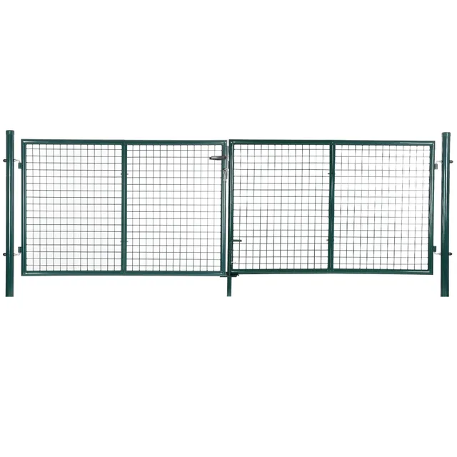 songmics-doppeltor-ggd300g-gartentor-310x100cm-gr-n image 1