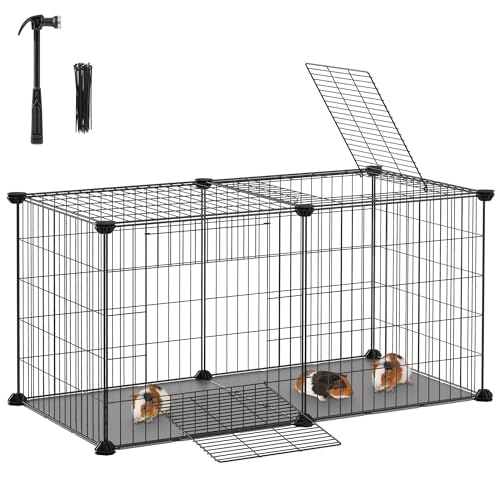 songmics-lpi009b01-kleintierk-fig-laufstall-l-82x41x41-cm-schwarz image 8