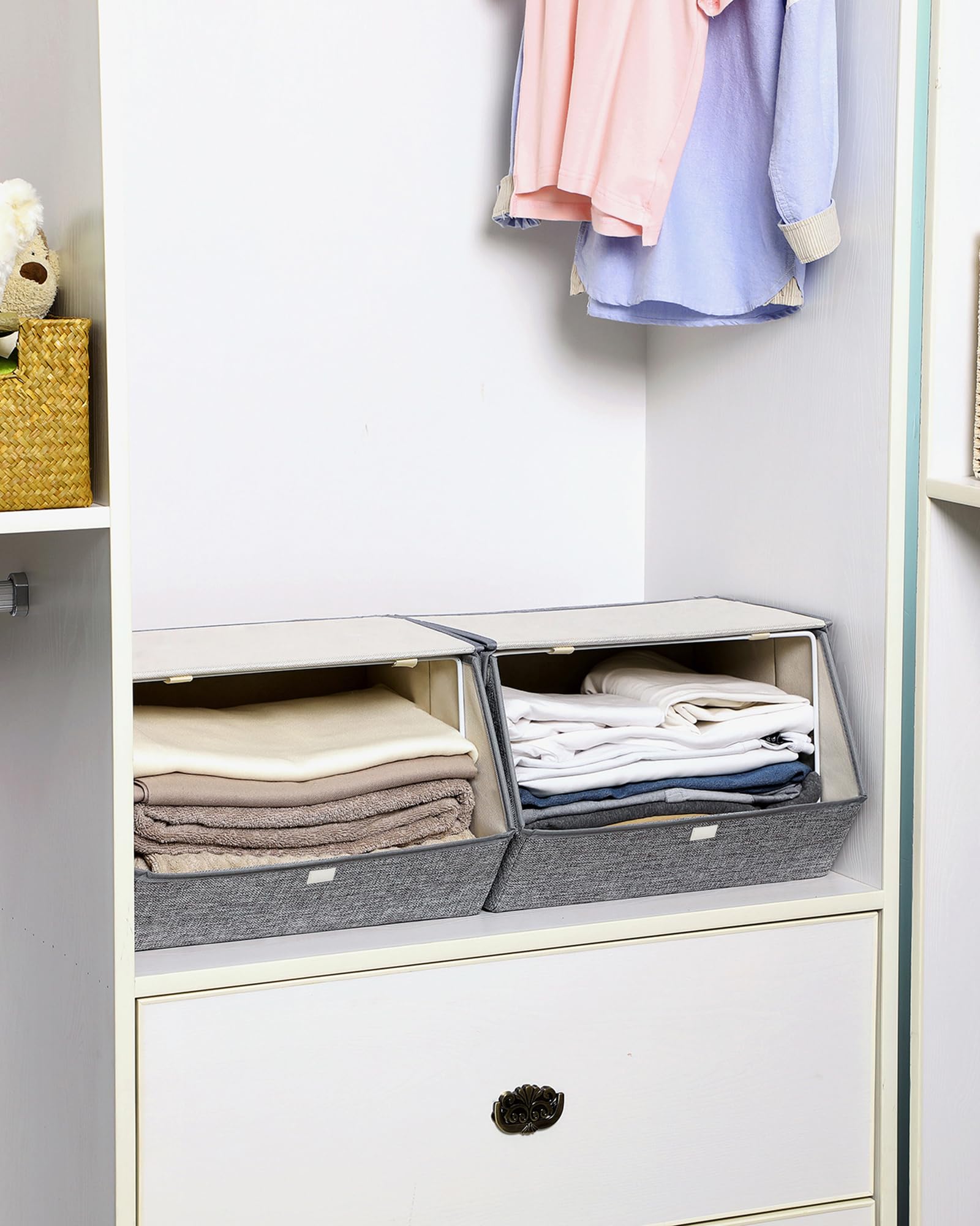 songmics-aufbewahrungsbox-2er-set-rlb02gy-faltbar-38-x-25-cm-mit-magnetdeckel image 3