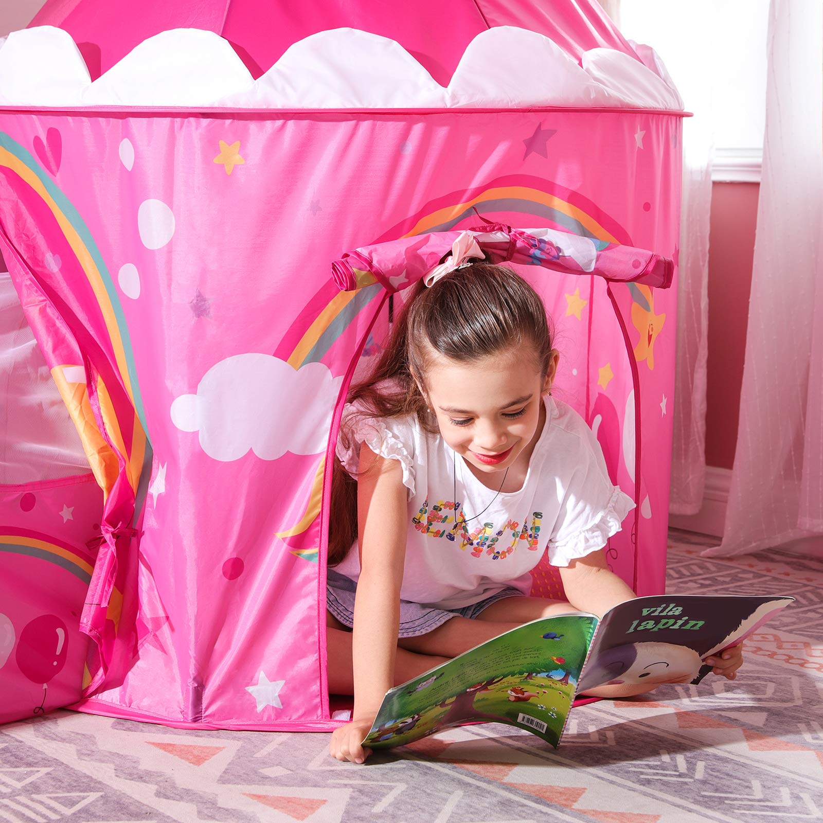 songmics-3-in-1-spielzelt-lpt701p01-pop-up-mit-tunnel-pink image 5