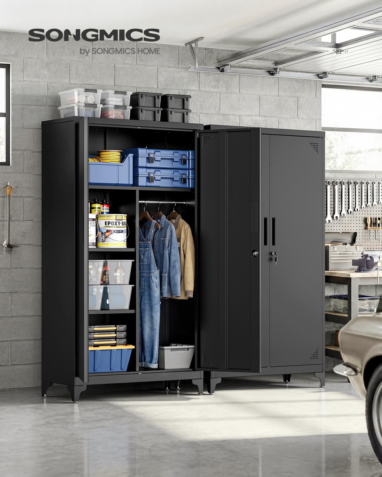 songmics-omc018bd01-mehrzweckschrank-metall-80x40x165-cm-mattschwarz image 2