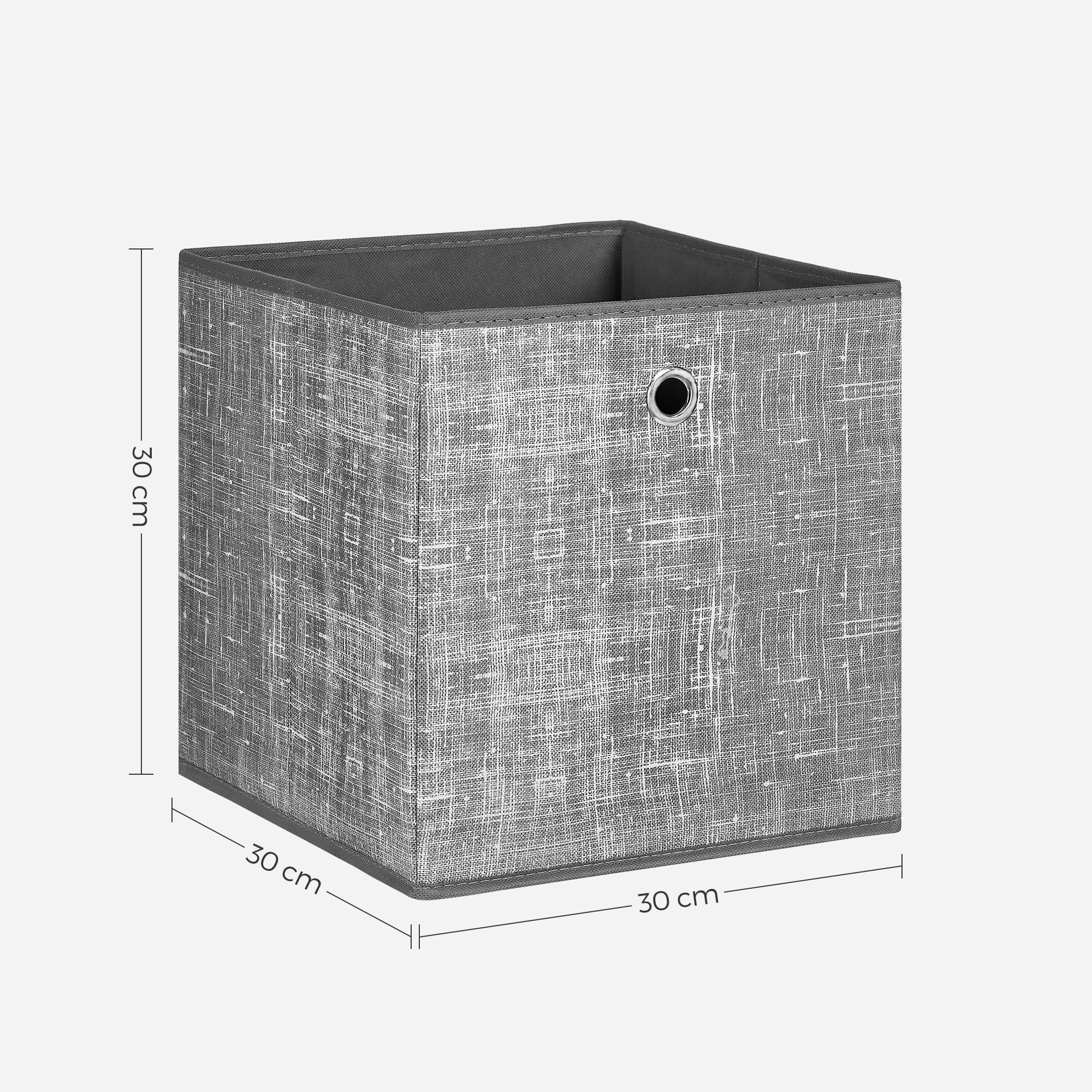 songmics-aufbewahrungsbox-6er-set-rfb02lg-3-grau-meliert-30-x-30-x-30-cm image 6