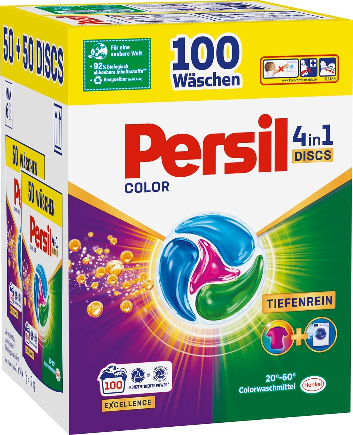 persil-color-4in1-discs-colorwaschmittel-f-r-100-waschladungen image 2