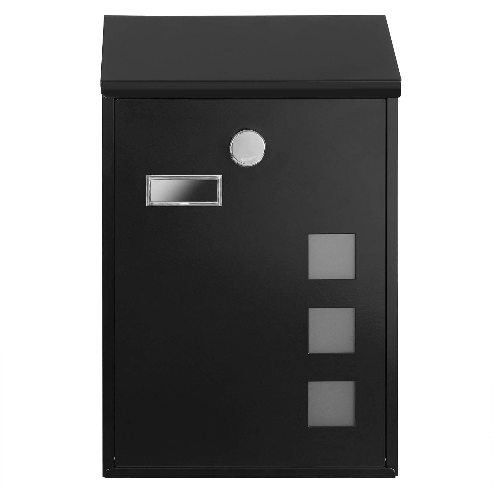 songmics-wandbriefkasten-gmb031b02-schwarz-mit-schloss image 3