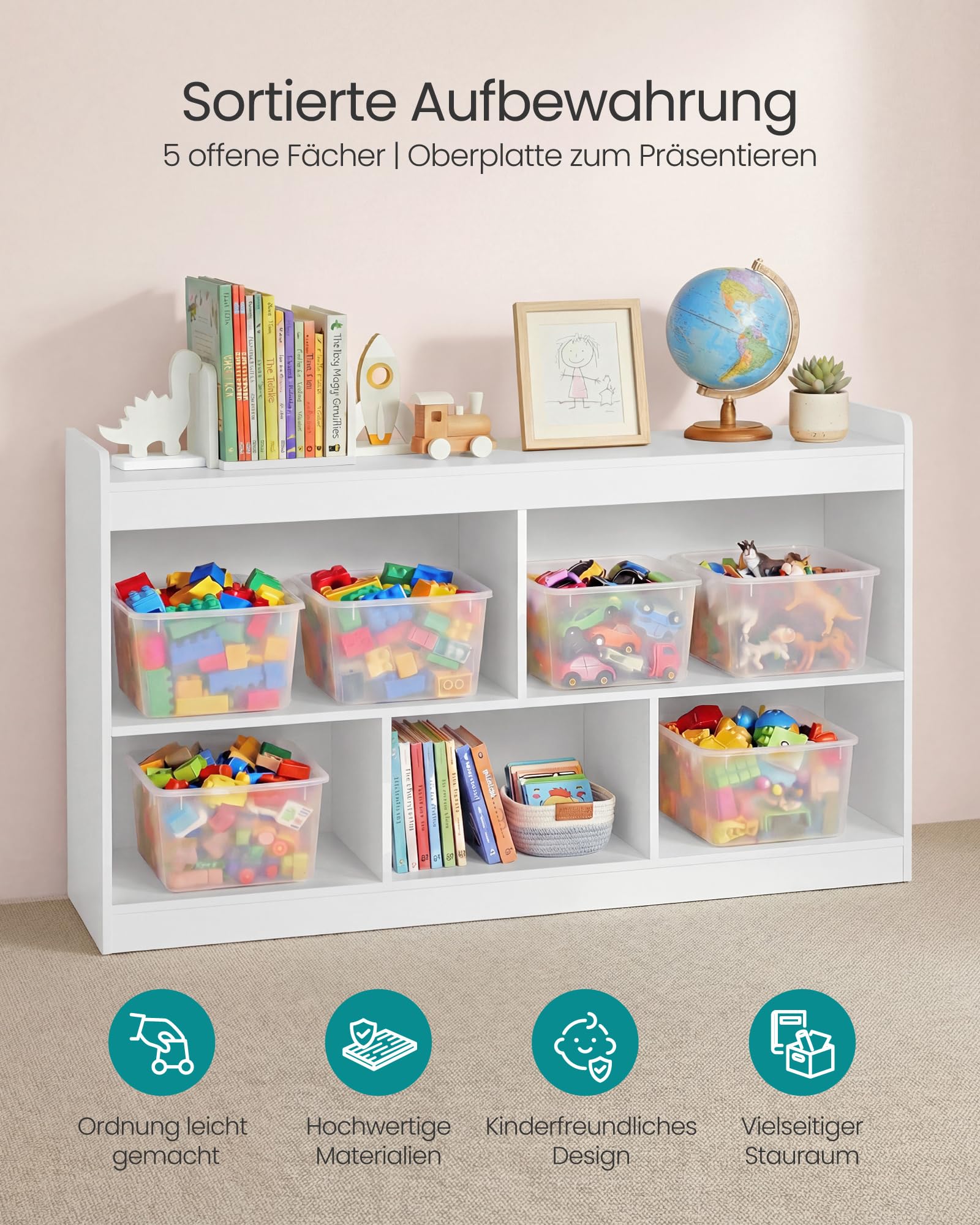 songmics-kinderregal-5-f-cher-30-x-112-2-x-65-cm-spielzeugaufbewahrung image 4