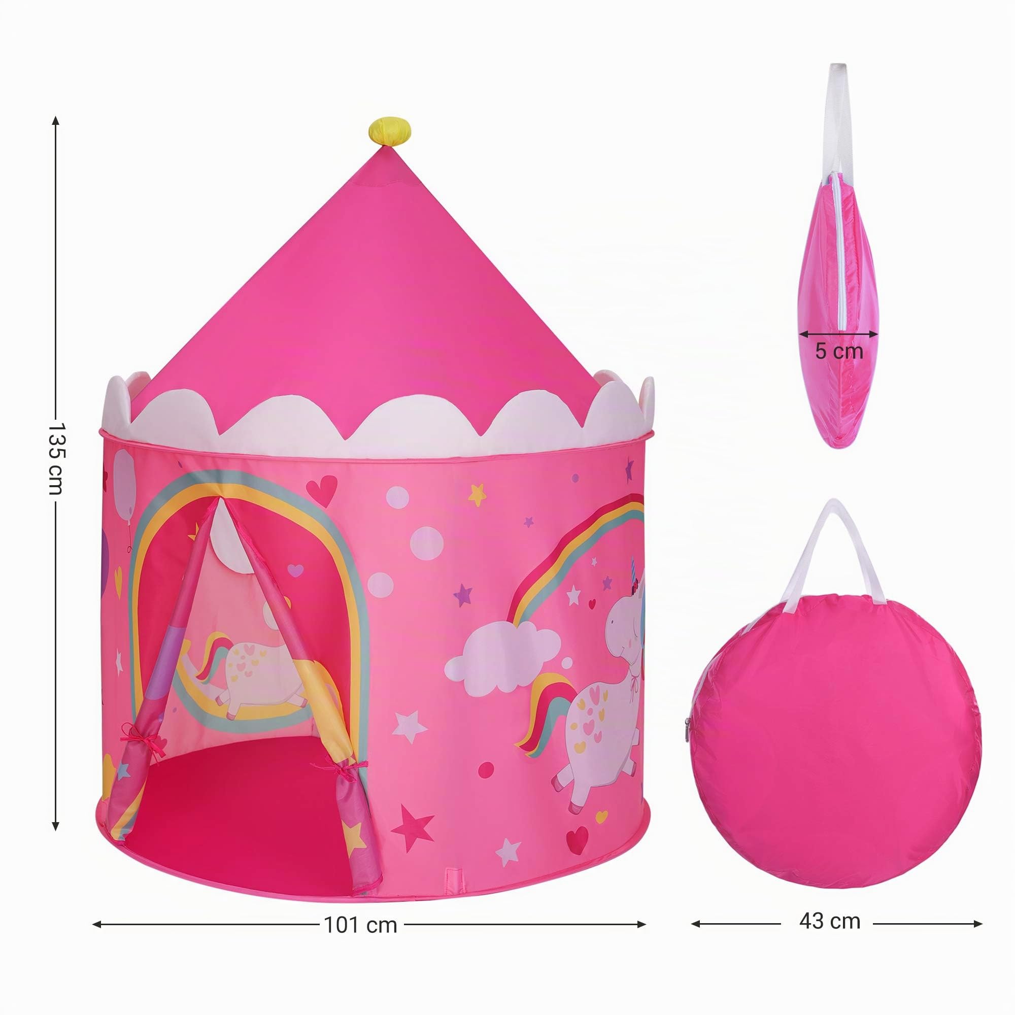 songmics-spielzelt-prinzessinnenschloss-pop-up-tipi-pink-gelb-lpt04py image 6