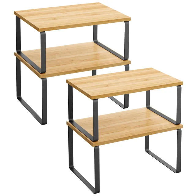 songmics-gew-rzregal-kcs10nb-4er-set-tintenschwarz-naturbeige image 1