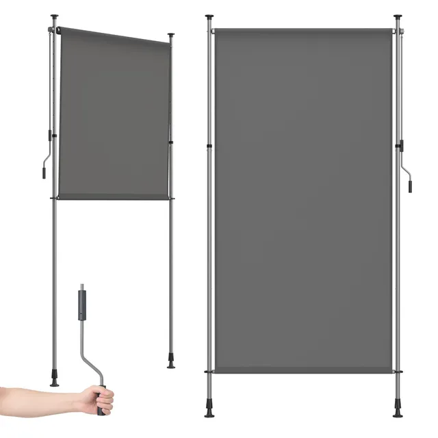 songmics-senkrechtmarkise-150x220-300cm-anthrazitgrau-upf50 image 1