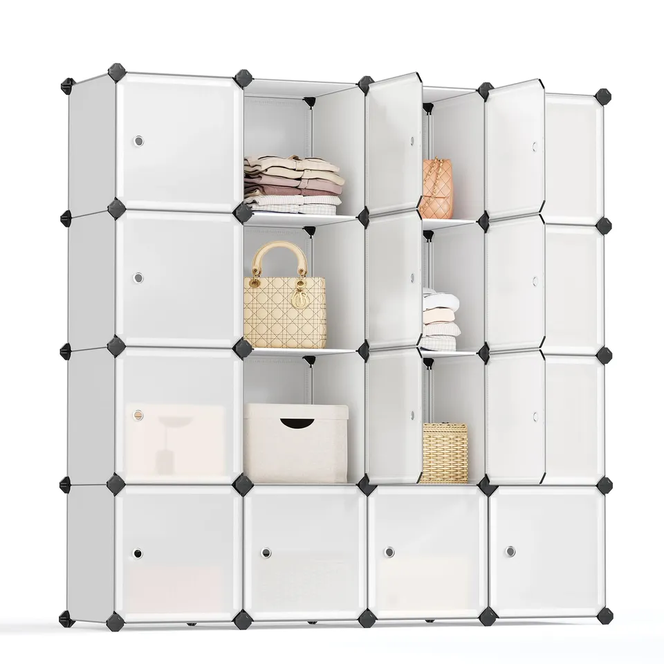 songmics-lpc44bs-steckregal-16-w-rfel-kleiderschrank-aus-kunststoff-mit-t-ren-we image 1
