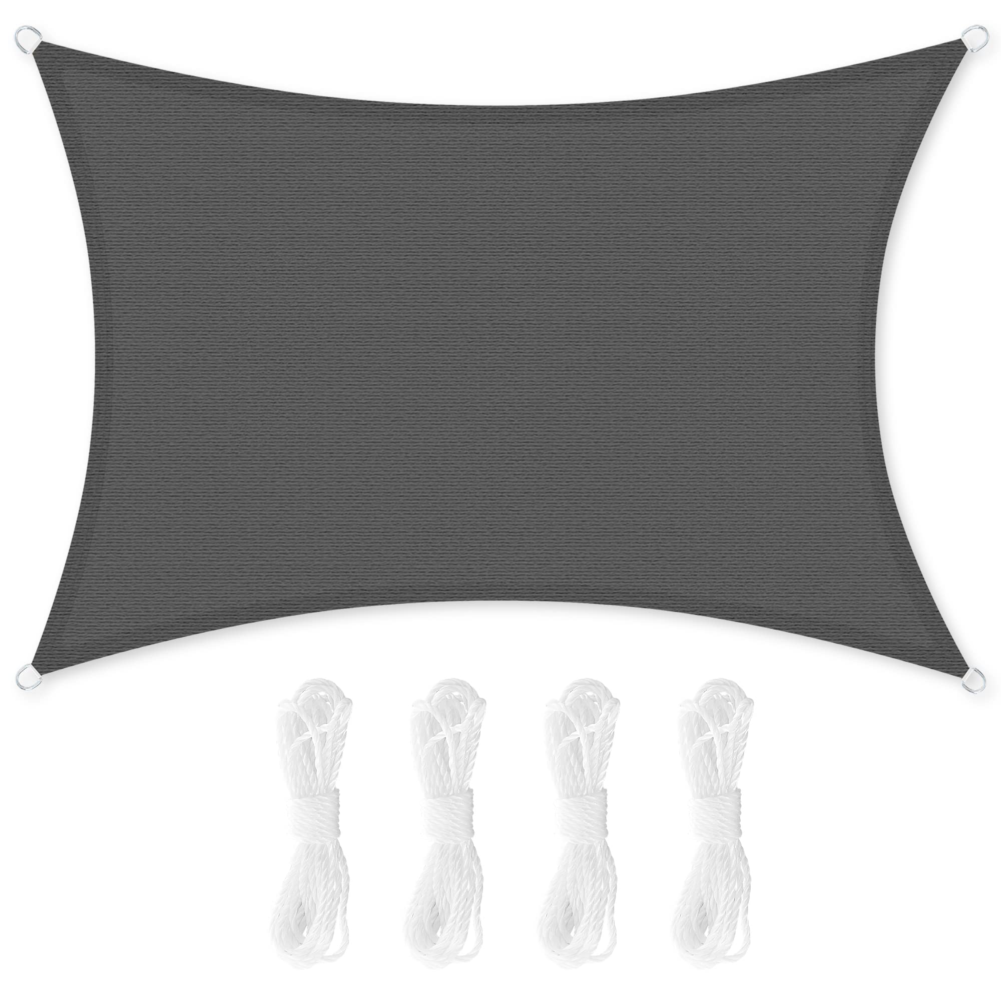 songmics-gss34gy-sonnensegel-3-x-4-m-rechteckig-rauchgrau-hdpe image 1