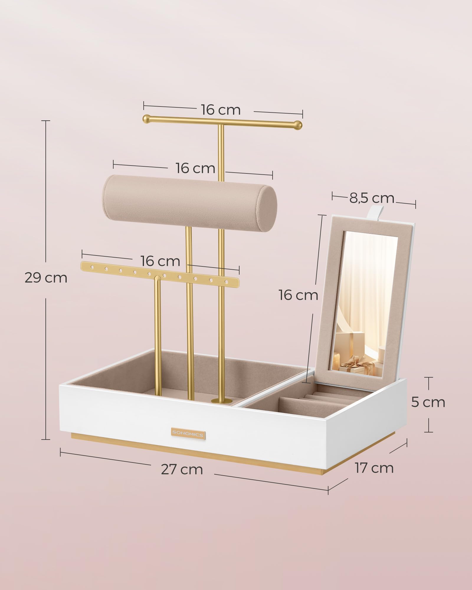 songmics-schmuckst-nder-schmuckhalter-jjs022w01-wei-goldfarben-mit-spiegel-und-t image 5