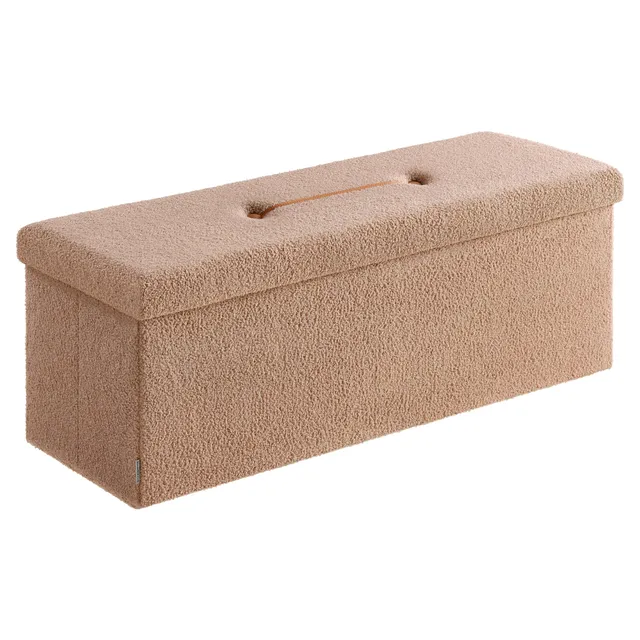songmics-lsf097k01v1-sitzhocker-mit-stauraum-110-cm-kamelbraun image 1